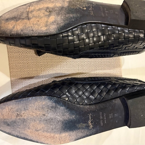 Sesto Meucci pre-owned Black Woven Loafers - Picture 2 of 3